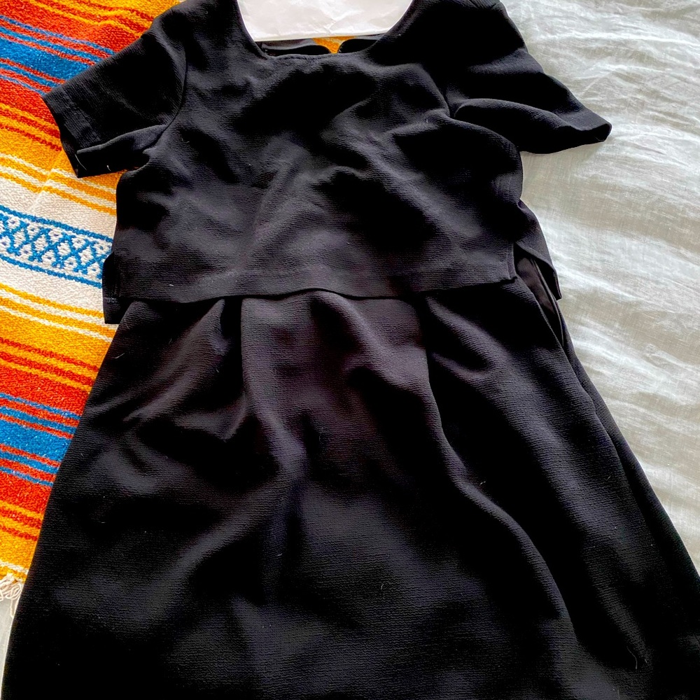 Madewell crop midi crepe dress